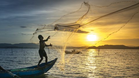 Bademode aus Fischernetzen